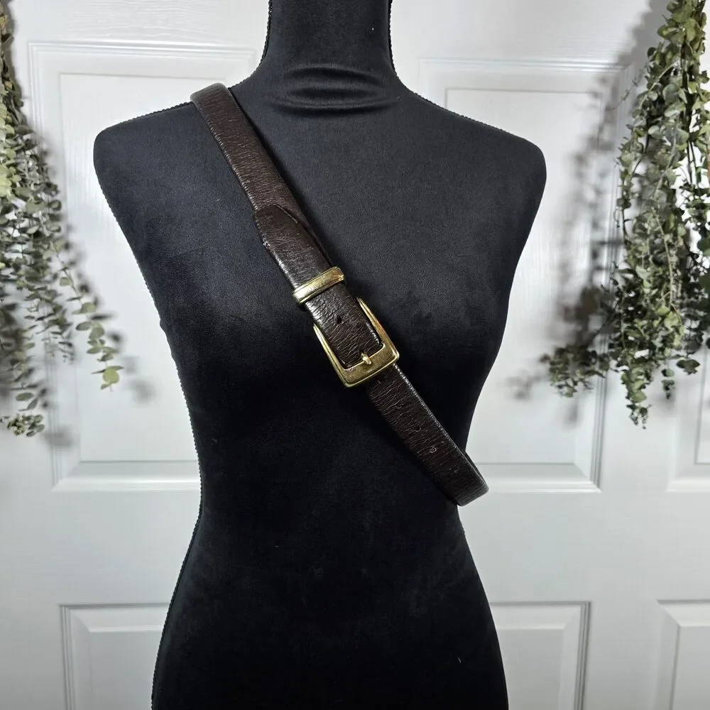 Mens Weathered Genuine Leather Belt Size 38